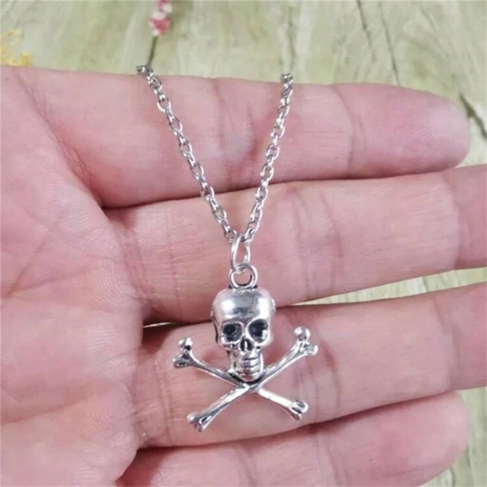3for$20 Fashion Vintage Silver Color Skull Pendant Necklace for Women